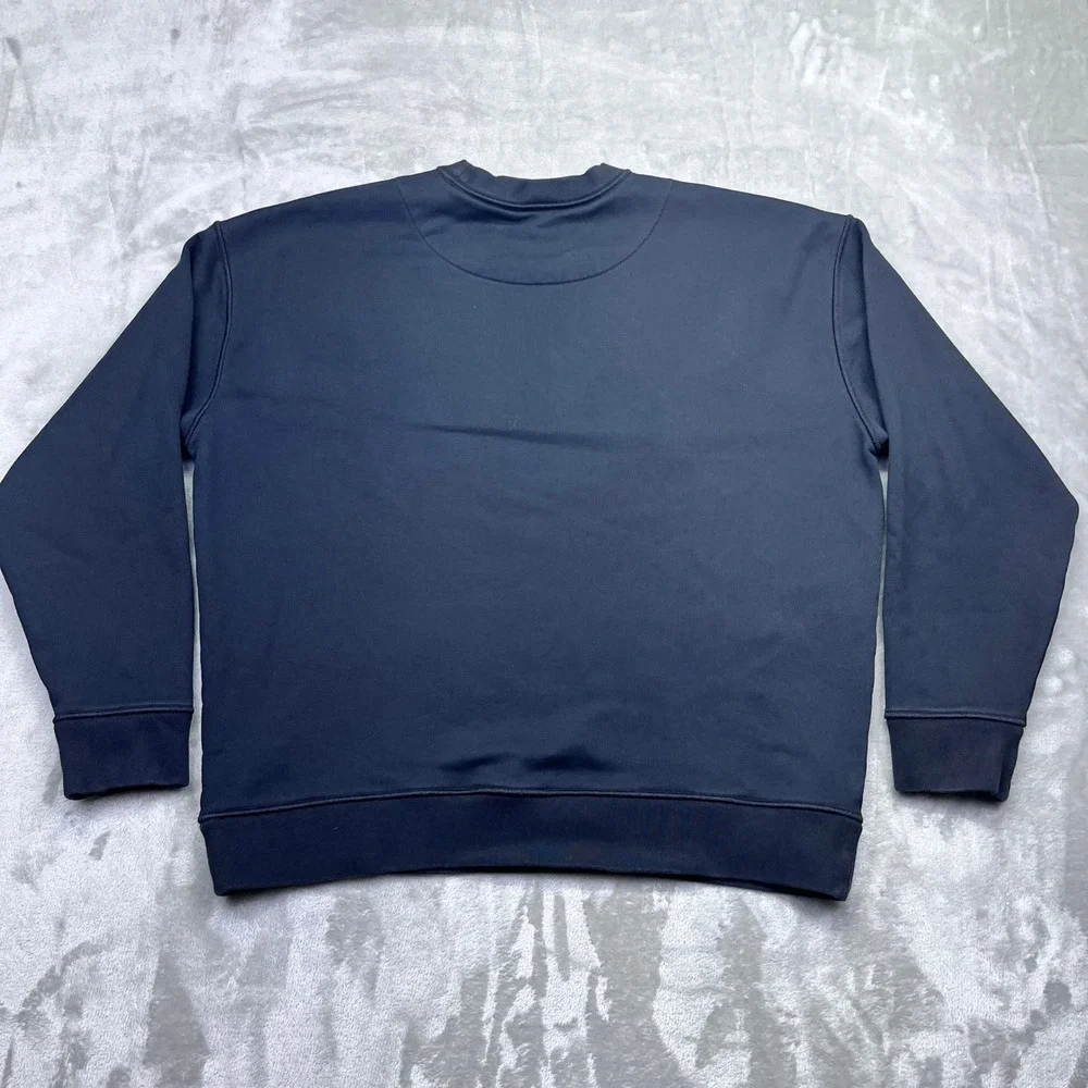 Banana Republic Embroidered Mirrored Logo‎ Pullover Sweatshirt Monogram Sz L